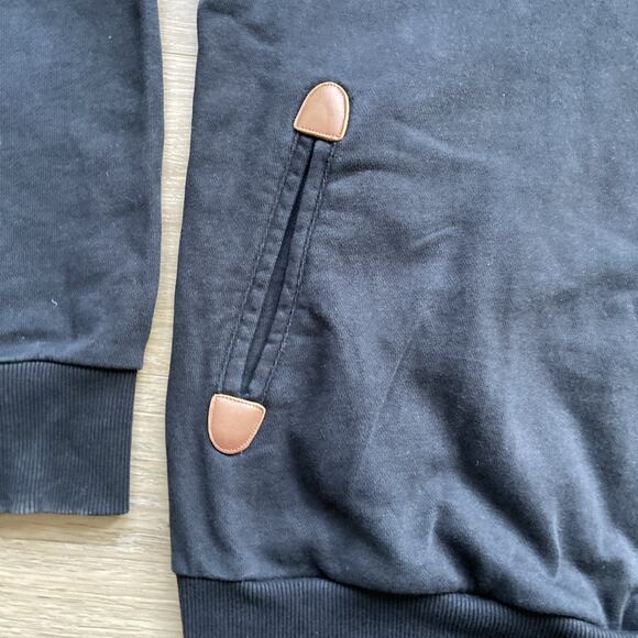 Trailwear by Penfield Sweatshirt Mens Sz M Black Shawl Neck Pullover Pockets - Picture 2 of 16
